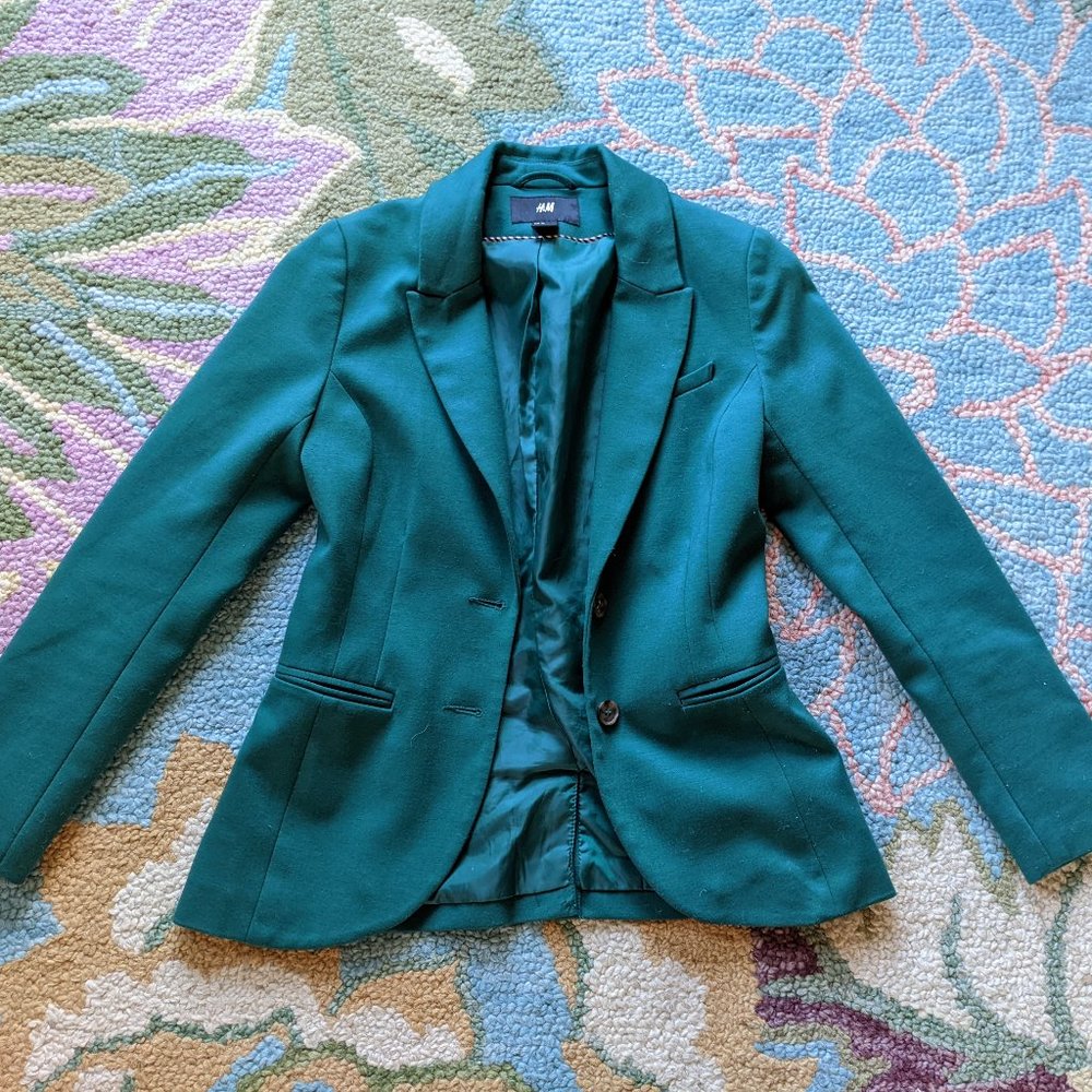 Green H&M blazer size 6